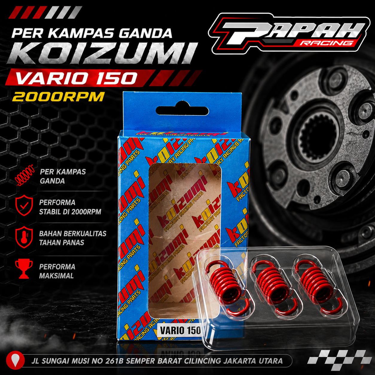 PER KAMPAS GANDA KOIZUMI VARIO 150 2000RPM